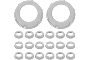 Mipcase 100pcs 3/4" Grey Plastic Threaded Electrical Conduit Bushings for Indoor and Outdoor Wiring Machine