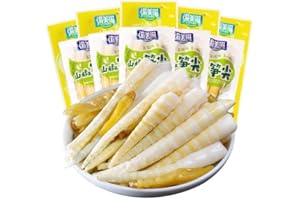 WA SAI LUO Bamboo shoots with pickled peppers, tender bamboo shoots, crispy bamboo shoots, lemon flavor bamboo shoots, instant snacks, snacks and snack food (Pickled pepper flavor,5 bags)