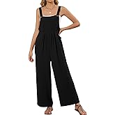 Flygo Womens Overalls Loose Fit Wide Leg Jumpsuits 2025 Summer Casual Rompers Jumper with Pockets