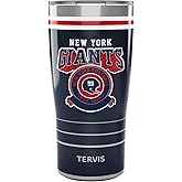 Tervis Traveler NFL New York Giants - Vintage Triple Walled Insulated Tumbler Travel Cup Keeps Drinks Cold & Hot, 20oz, Stainless Steel