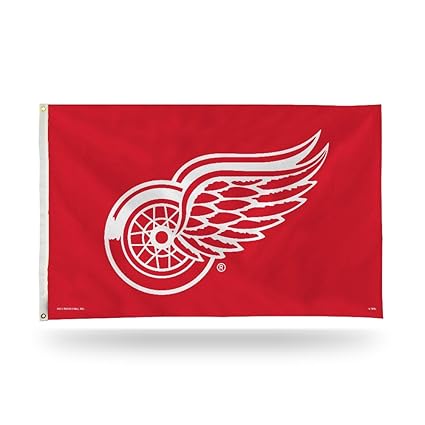 Amazon Com Rico Detroit Red Wings 3x5 Nhl Banner Flag With