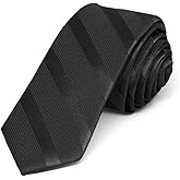 tiemart Striped Skinny Tie, 2" Width