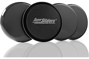 SUPER SLIDERS SuperSliders 4763395N Reusable Furniture Sliders for Carpet- Quickly and Easily Move Any Item, 3-1/2" Black (4 Pack)