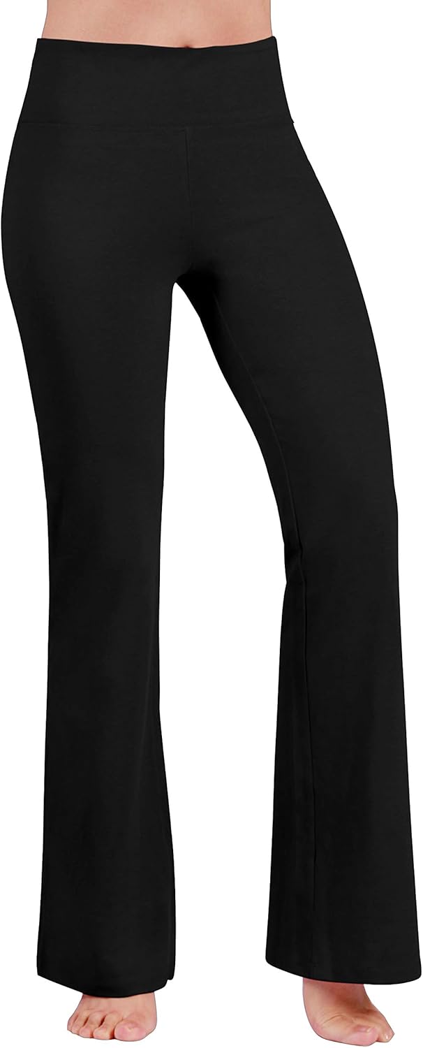 ODODOS Women's Boot-Cut Yoga Pants Tummy Control Workout Non See-Through Bootleg Yoga Pants: Clothing