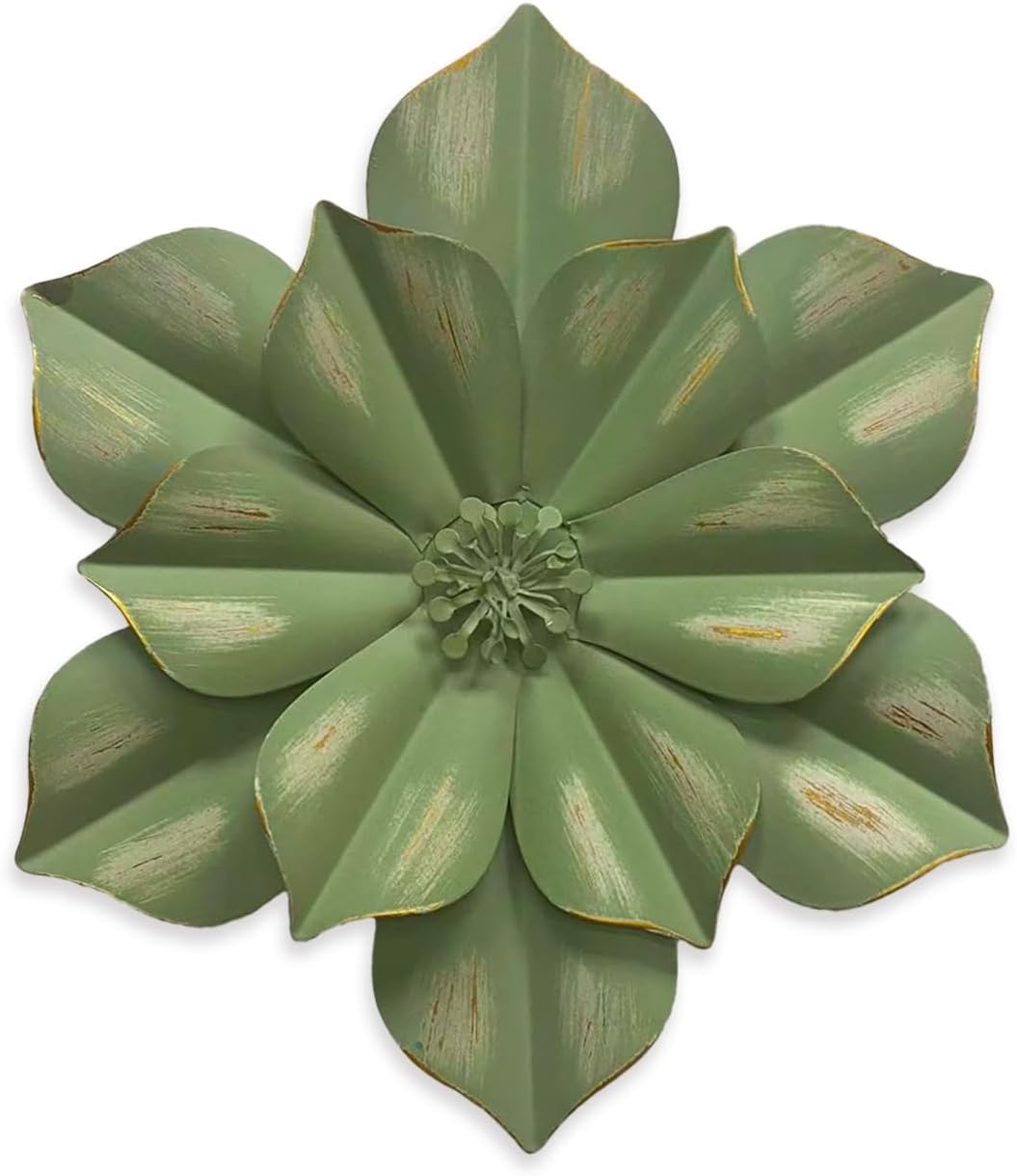 Plaques & Wall Art - Metal Flower Wall Sculpture, 12.5