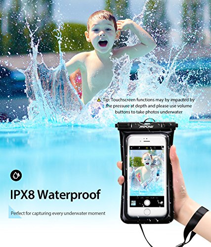 Mpow [ upgraded ] Floating Waterproof Case, IPX8 Waterproof Phone Case Underwater New Type TPU Dry Bag for iPhone 8/8plus/7/7plus/6s/6/6s plus Samsung galaxy s8/s7 Google Pixel HTC10 (2-Pack) - Thumbnail 2
