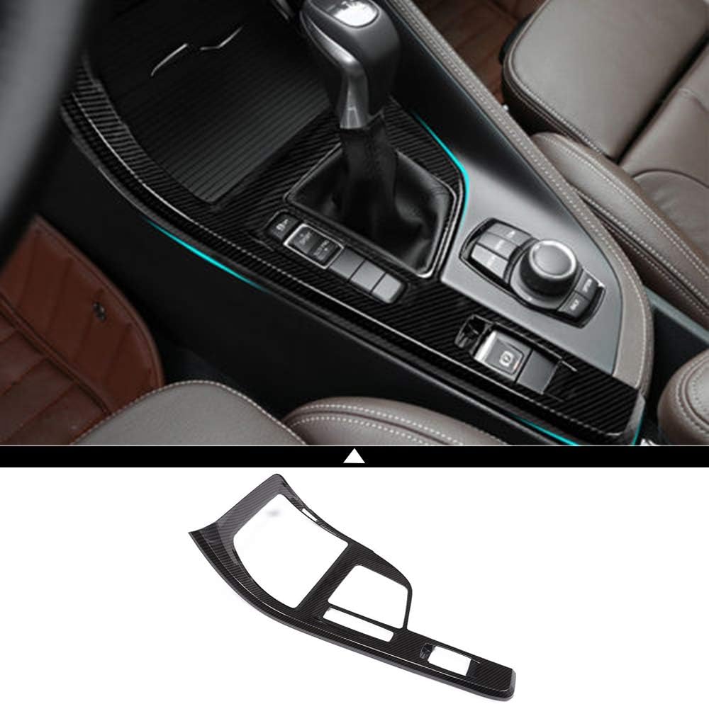 1Pcs Carbon Fiber Style Car Central Control Panel Gear Shift Panel Cover Trim for BMW X1 F48 2016 2017 2018 Interior Modification Decorative Accessories Upgrade The Big Panel