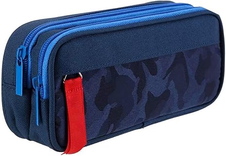 Amazon Co Jp 大容量 軽量 ペンケース おしゃれ 迷彩 筆箱 男の子 高校生 ブルー 3 5労働日以内配達 ホーム キッチン