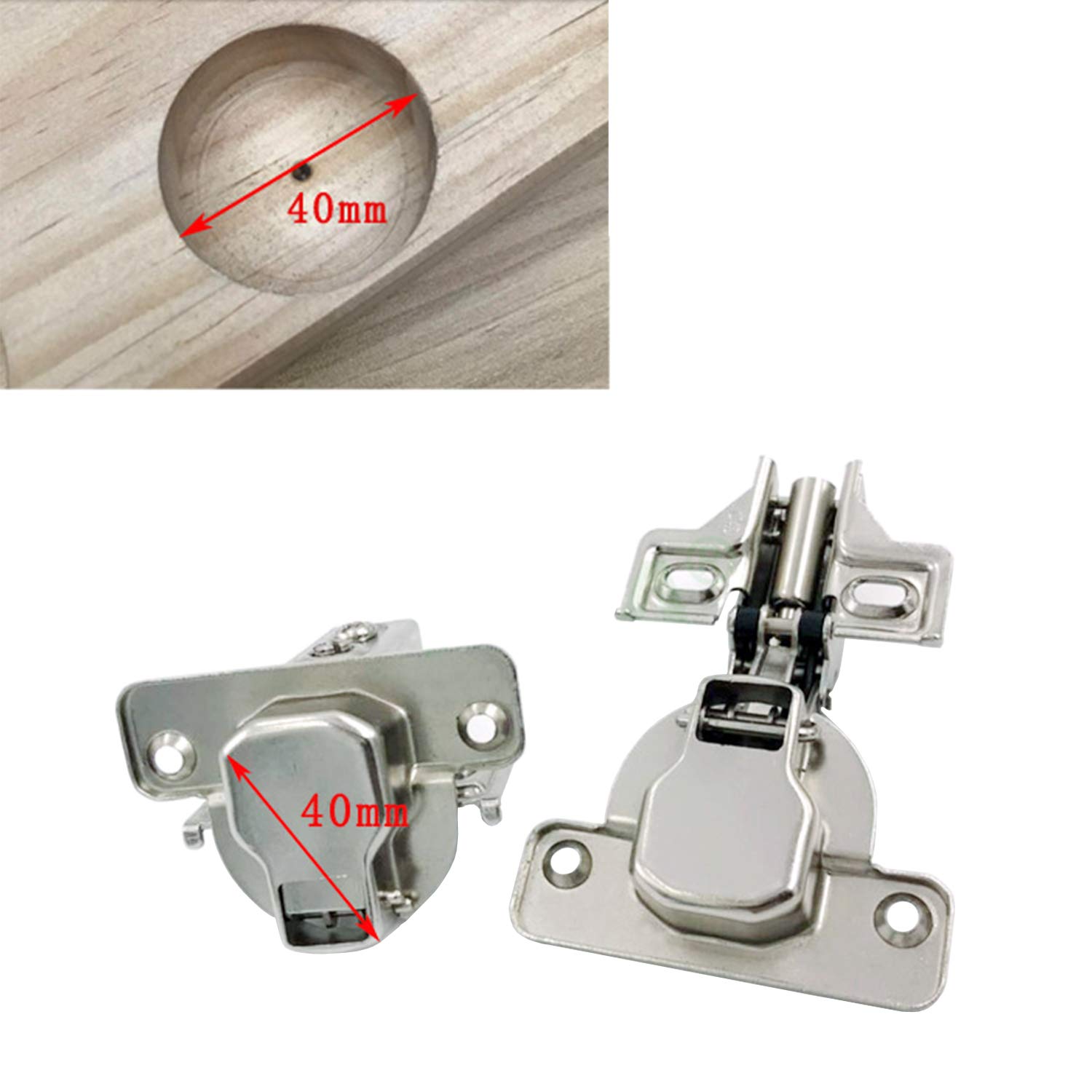 Ferretería LIKERAINY 95 Grado Semi-Solapado 40mm Mini Bisagra del Marco