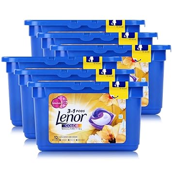 Lenor 3in1 Pods Goldene Orchidee Colorwaschmittel 316,8-12 WL (6er Pack)