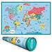 Handy Essentials Kids World Map, Dry Erase Map,Wall Decals [24 x 36 inches]