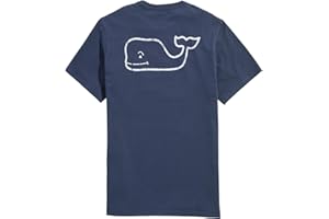 vineyard vines Mens Short-Sleeve Vintage Whale Pocket Tee