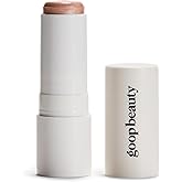 goop Beauty Glow Skin Highlighter Stick | Multi-Use Highlighter with Pearlescent Glow | Amino Acid & Micropearl Blend | Makeup and Skincare | Aura: Champagne Gold | 0.28 oz
