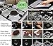 Tmarton 8Pcs Reusable Silver Gas Range Protector Liner Non Stick Gas Hob Stovetop Protectors