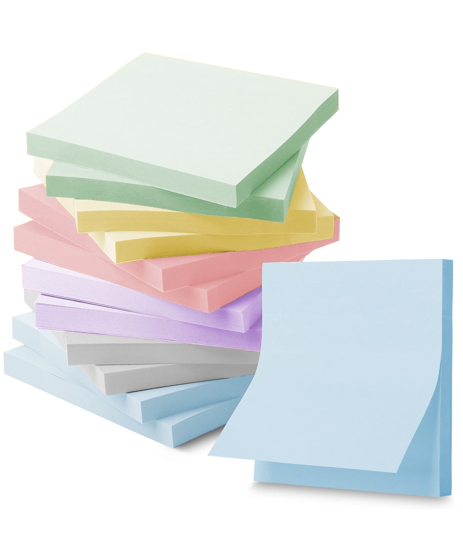 Photo 1 of Mr. Pen- Bulk Sticky Notes, Morandi Colors Self-Stick Aesthetic, Colorful, 3”x3”, 12 Pads, Back to School Supplies