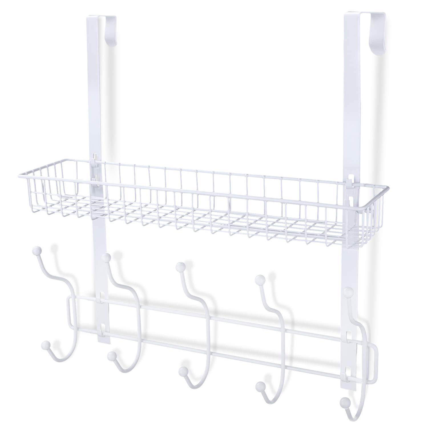 Best Over Door Coat Rack Shelf Basket