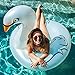 U.S. Pool Supply Giant 4 Foot Inflatable Pearl White Glamour Swan Pool Ring Tube Float - Fun Kids Swim Party Toy - Summer Lounge Raft