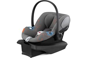 Cybex Aton G Infant Car Seat with Linear Side-Impact Protection, 11-Position Adjustable Headrest, in-Shell Ventilation, Easy-in Buckle and Secure Safelock Base, Lava Grey with Sensor Safe