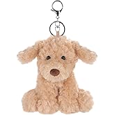 Cute Apricot Lamb Keychain For Kids' Backpack And Purse, Soft Plush Toy - 3.9 Inches