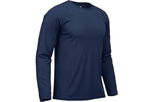 TACVASEN Men's Rash Guard UPF 50+ Long Sleeve Sun Protection Shirt Quick Dry Gym Running Fishing Lightweight Sun Shirts