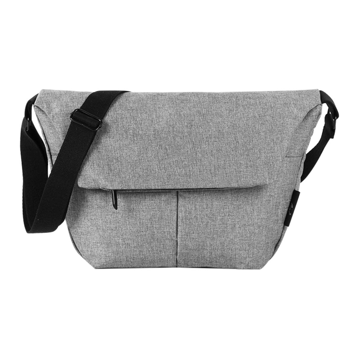 メンズ 防水 口折れバッグ ビジカジ メッセンジャーバッグ（silver grey）