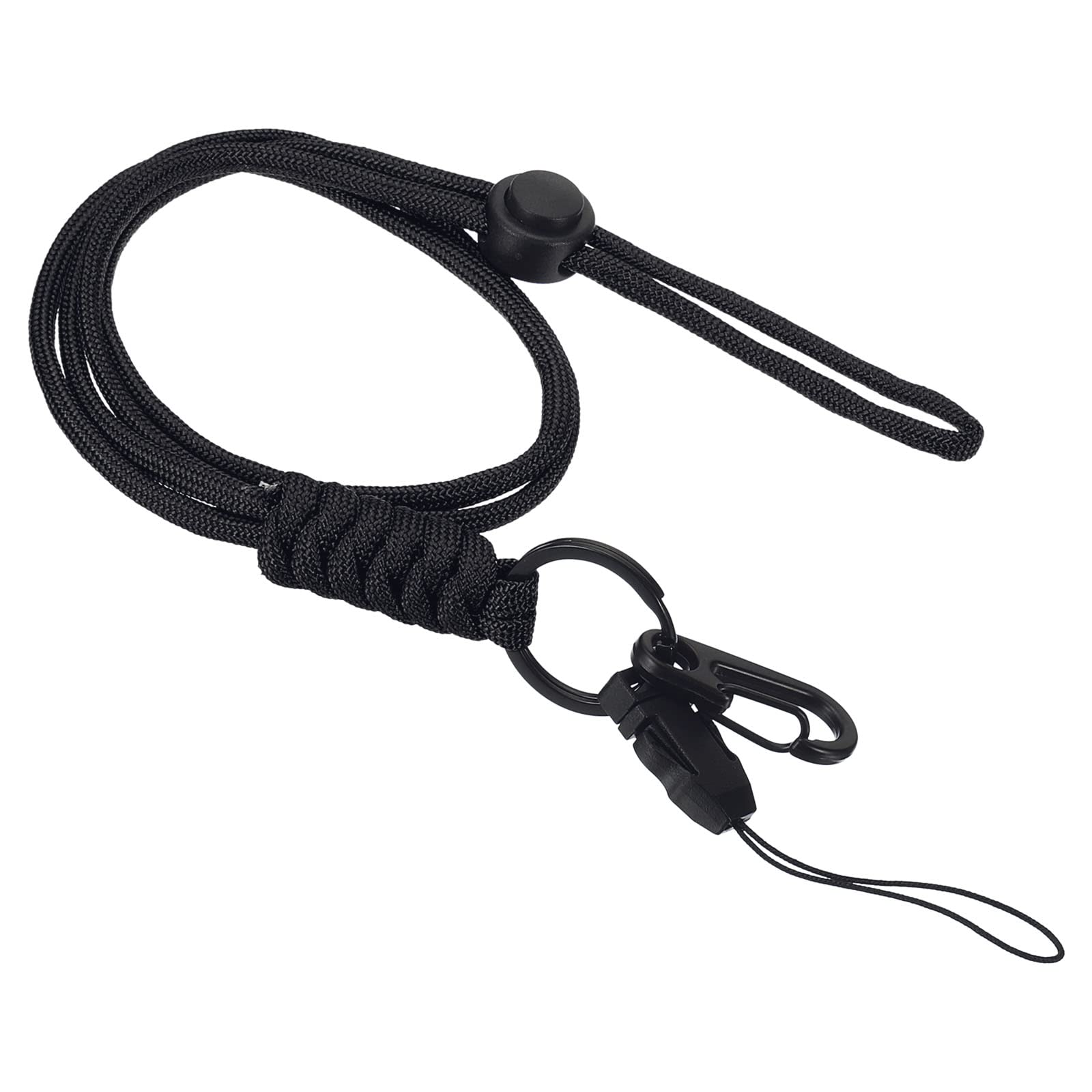 PATIKIL Neck Lanyard with Hook, Badge Lanyards Adjustable Long Strap ID Card Holder Keychains for Badge Holders, Black
