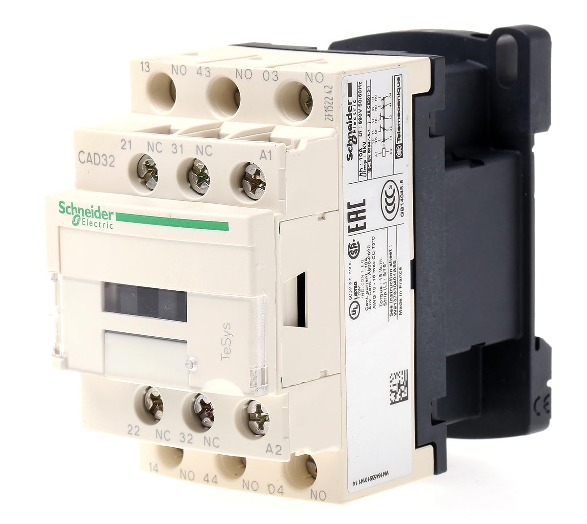 Schneider Electric, TeSys D control relay - 3 NO + 2 NC - <= 690 V - 240 V AC standard coil, CAD32U7
