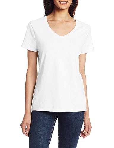 Hanes womens Nano Premium Cotton V-neck Tee fashion t shirts