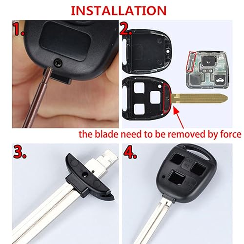 2 For Lexus ES300 GS300 GS400 GS430 IS300 LS400 Remote Key Fob