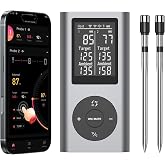 Wireless Meat Thermometer Digital | Smart Bluetooth BBQ Grill Thermometer 800Ft Range with Standalone Base, NIST Certified &plusmn;0.5&deg;F Accuracy