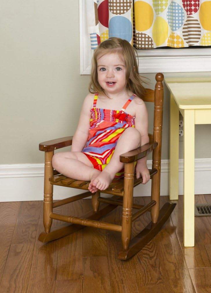 Jack-Post KN-10N Classic Child's Porch Rocker Natural Laquer Oak : Patio Rocking Chairs : Garden & Outdoor