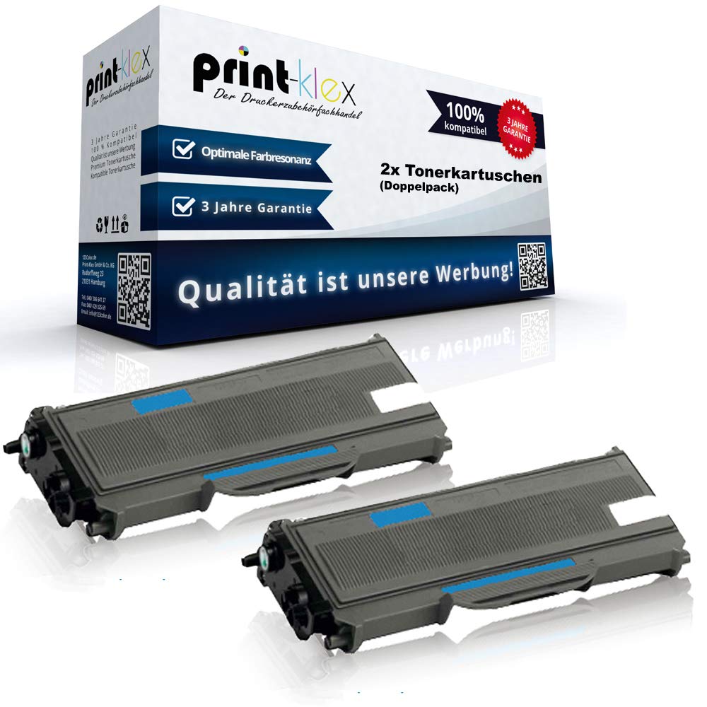 Print-Klex 2x alternative Toner Cartridges for Brother MFC 7320/7320 W/7340/7440 MFC 7440 N TN2120 TN-2120 Toner – Color Edition Series – Twin Pack