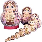 YAKELUS 10pcs Russian Nesting Dolls Matryoshka handmade1075