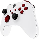 eXtremeRate No Letter Imprint Custom Full Set Buttons for Xbox Series X & S Controller, Replacement Accessories Bumpers Triggers Dpad ABXY Keys Parts for Xbox Core Wireless Controller - Scarlet Red