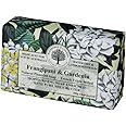 Wavertree & London Frangipani & Gardenia Scented Natural Soap Bar, 7oz Moisturizing French Triple Milled Soap Bar for Women & Men enriched with shea butter - Pure Bath & Body soap bar