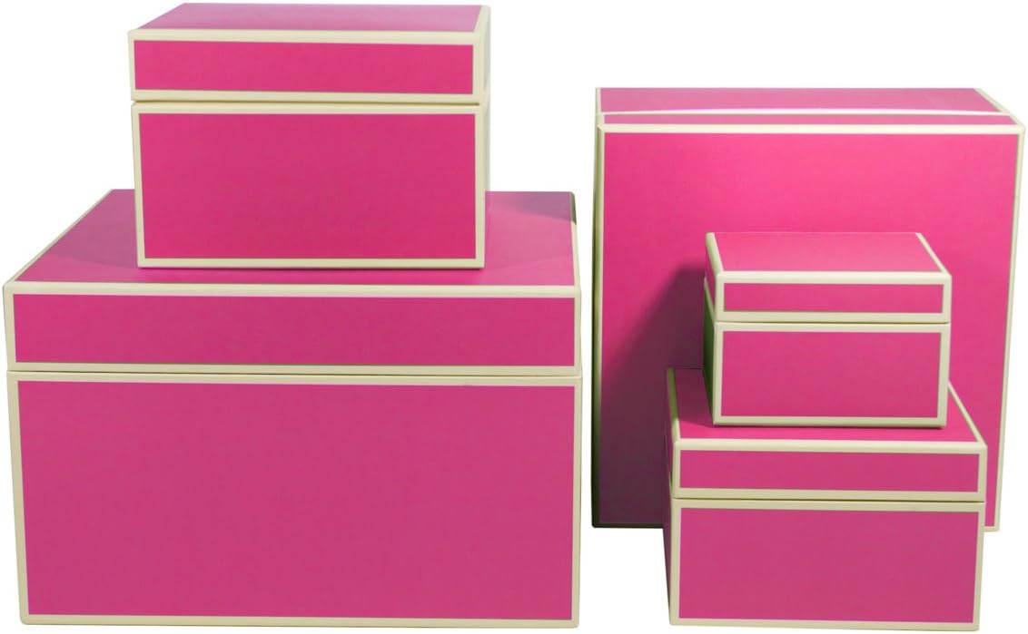 Set of 5 gift boxes pink +++ STORAGE BOXES +++ Quality made by