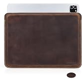 CataPurus Top Grain Leather 11" Sleeve Slim Protector Case for Tablet, Solid Vintage Design, Fully Handmade, Compatible with 10.5"/10.9"/11" iPad Pro/Air, 10.2" iPad 7th/8th/9th Gen, Coffee 11 Inch