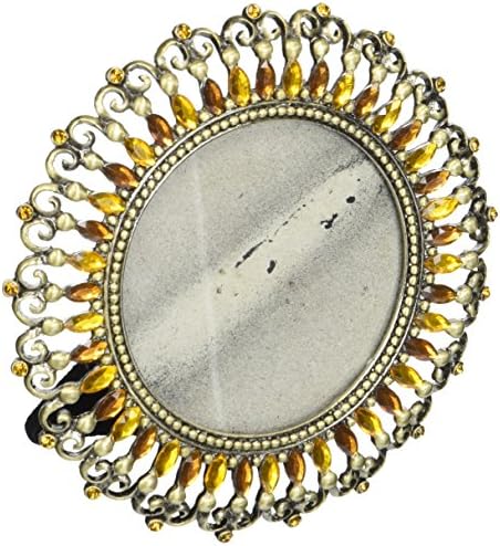 Cristiani Amber crystal round photo frame