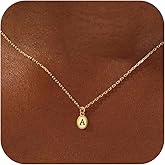 BAYLAY Gold Initial Necklaces for Women, 18K Gold Plated Initial Necklace Tiny A-Z Letter Pendant Necklace Personalized Name Necklace Dainty Gold Necklace for Women Trendy Gold Jewelry Gifts for Girls