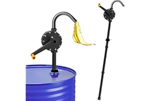 TALFIT 15-55 Gallon Drum Pump, 10 GPM Flow, Manual Rotary Barrel Pumps, Corrosion-Resistant Chemical Pump for Rapid Transfer of Water, Cleaners, Fuel, Corrosive Chemicals, and More