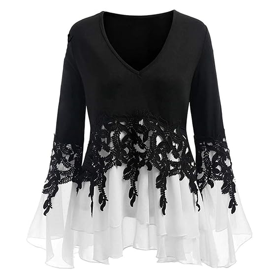 Gothic Look Applique Layered Blouse Women Blouses / Goth Wedding ...