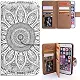 Bfun Packing iPhone 6s Plus Case,Bcov Green Mandala Design 9 Card Slot Wallet Leather Case Cover For iPhone 6 Plus/6s Plus