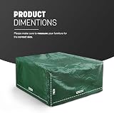 KEPLIN Garden Bench Cover Outdoor Patio Waterproof Heavy Duty 89x89x66cm Green view 3