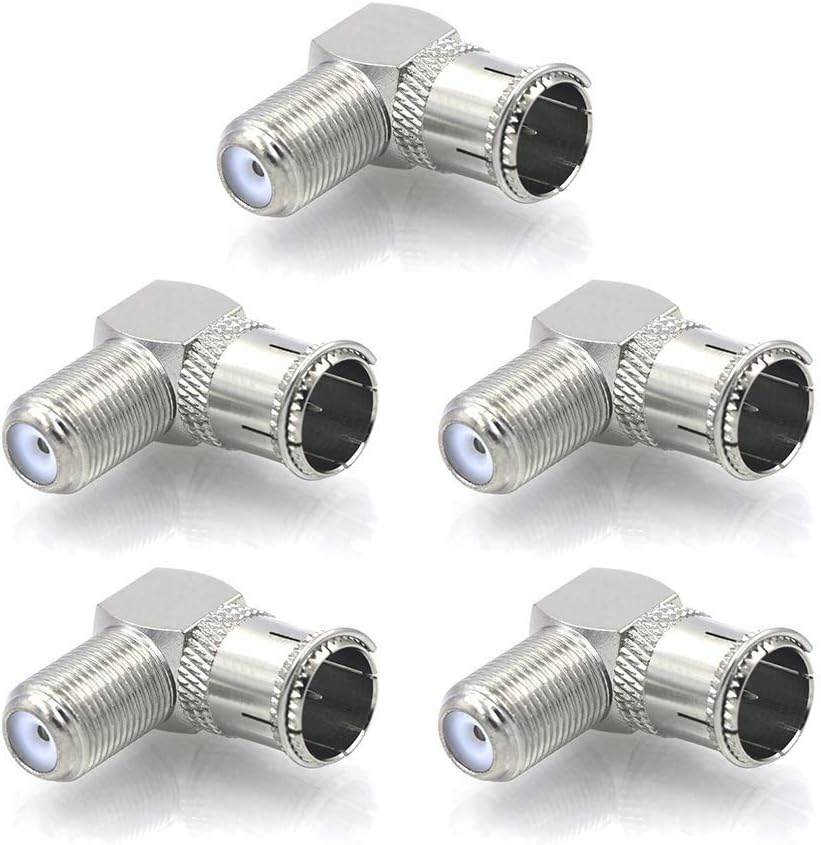 VCE Right Angle F Type RG6 Male to Female Coax Connector 90 Degree