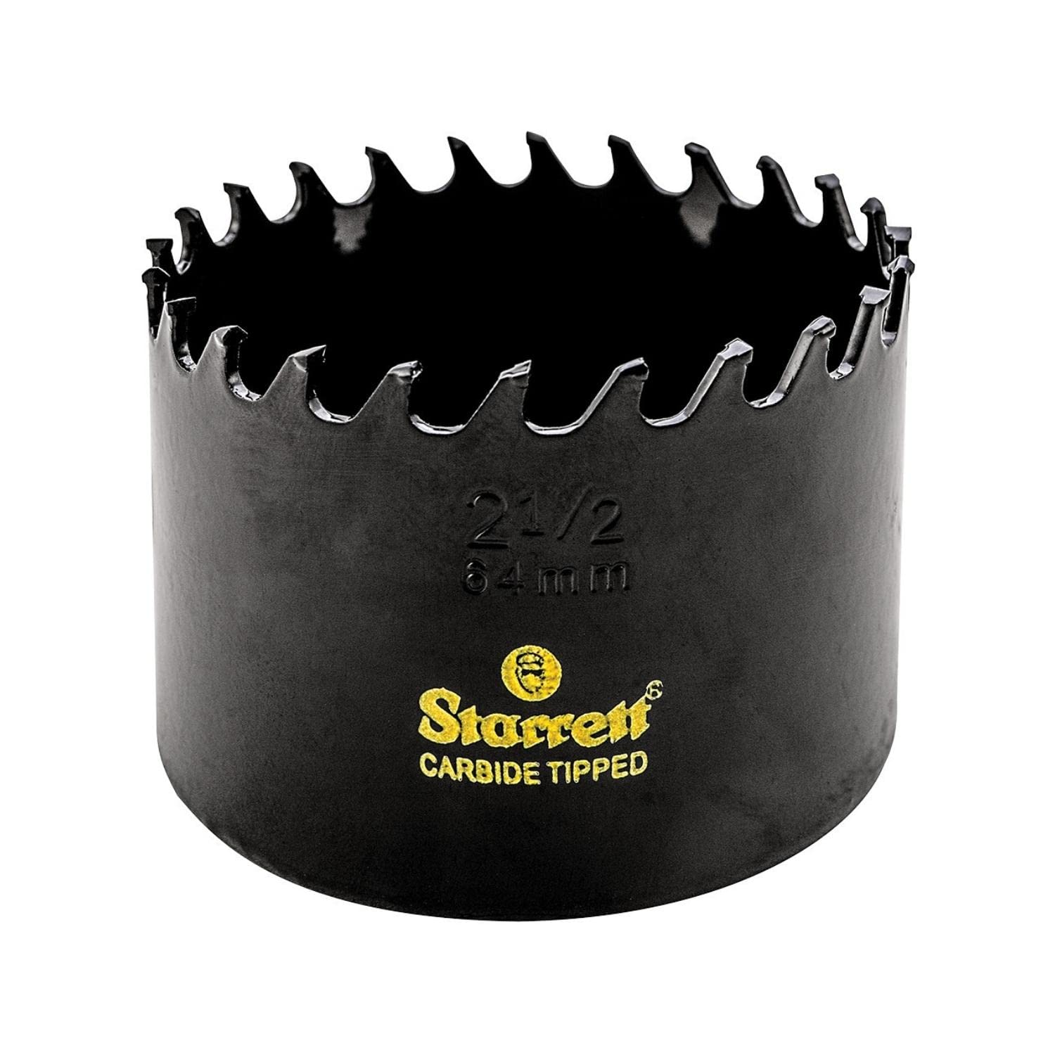 Starrett Tungsten Carbide Tipped Hole Saw - CT212 Deep Cut Holesaw Cutter - For Wood Suspended Flooring Reinforced Concrete & Fibreglass - 64MM — image 1