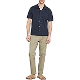 Vince Men's Varigated Jacquard Short Sleeve Button Down