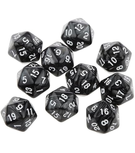Amazon.com: Chessex 34mm Single Speckled Ninja D20 Die – 20-Sided