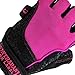 Contraband Pink Label 5127 Womens Vegan Weight Lifting Gloves w/Synthetic Microfiber Amara Leather (Pair) - Machine Washable Fingerless Workout Gloves Designed for Women (Pink, Medium)