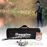 doorslay Fishing Rod and Reel Combo Carbon Fiber Telescopic Spinning Kit view 7