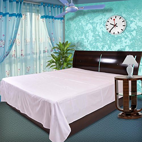 Just Linen 200 Thread Count 100% Cotton Percale, Solid White, Queen Size Pack of 4 Fitted Sheets